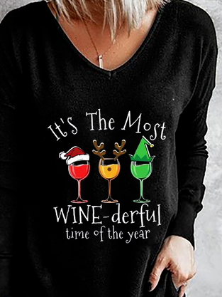 Es ist Die Most Wine-derful Zeit der Die Jahr Weihnachten T-Shirt