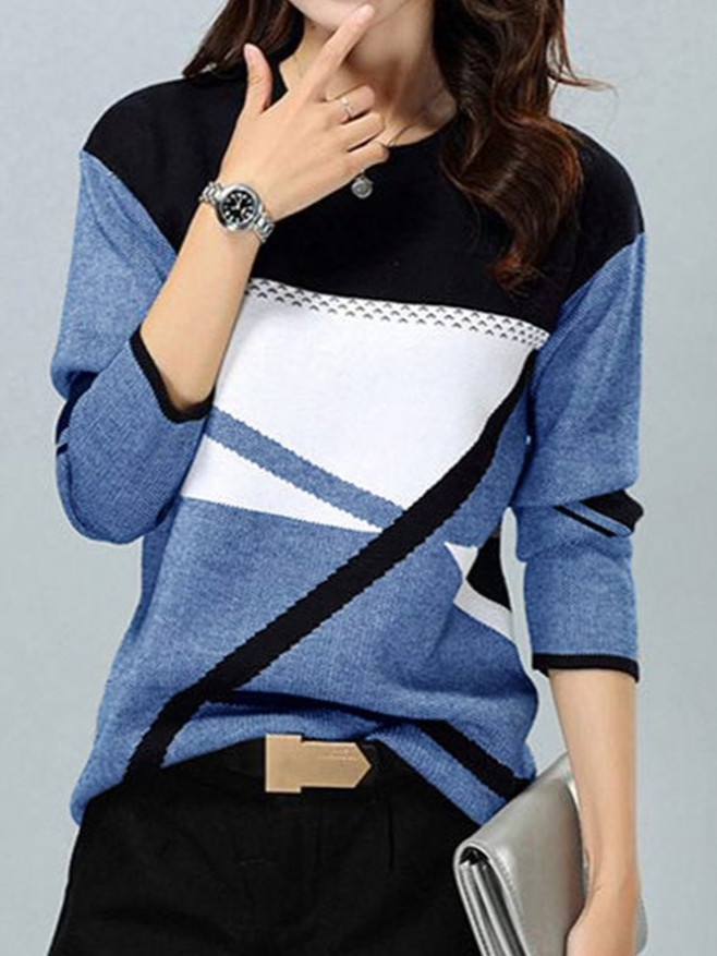 Damen Geometrisch Bluse FarbblTaste Bedruckt  Alltag Strassenmode Oberteile
