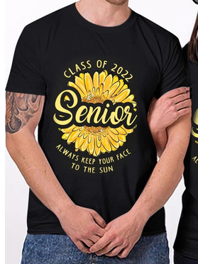 Herren Damen Chrysantheme Muster T-Shirts