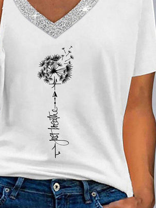 Lässig Spaghettiträger Locker Kurzarm Blusen & Shirts