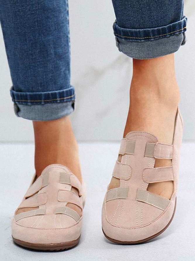 Flach Hohl Elastisch Gurt Schuhe Weich Sohle Leicht Sandale