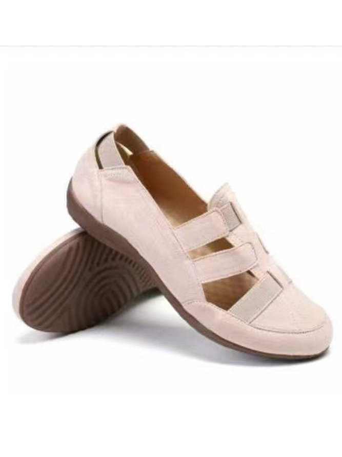 Flach Hohl Elastisch Gurt Schuhe Weich Sohle Leicht Sandale