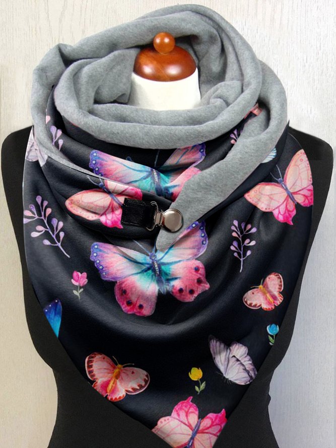 Bionisch Schmetterling Print Muster Dreieck Schal Herbst und Winter Wärme