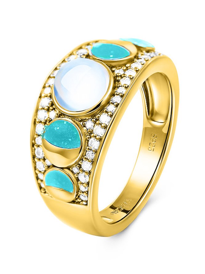 Damen Alle Jahreszeiten Sternenhimmel Himmel Party Metall Pendeln Strass Strass Standard Ring Ring