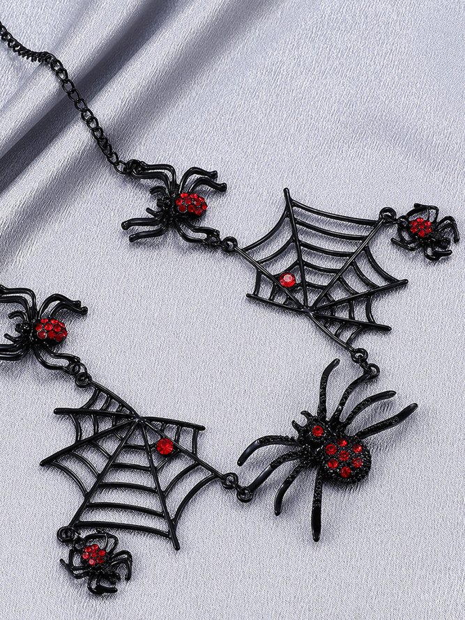 Straße Alle Jahreszeiten Halloween Urlaub Strass Strass Strass Halloween Individualität Halsketten Halskette für Damen
