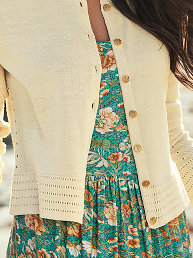 Damen Lässig Unifarben Herbst Normal Langarm Regelmäßig H-Linie Regelmäßig Regelmäßig Größe Pullover Mantel