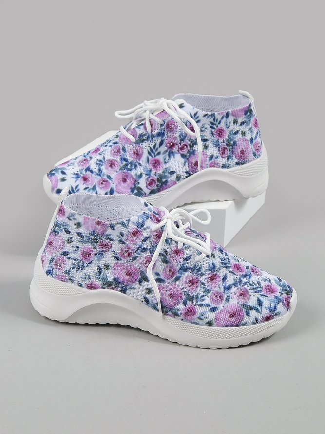 Rosa Print Flyknit Sneakers