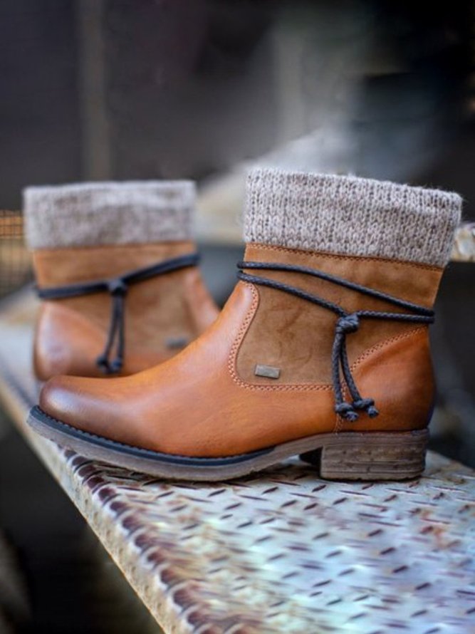 Tägliche Flache Stiefelette für Winter