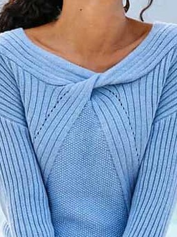 Unifarben Lässig Weit Pullover