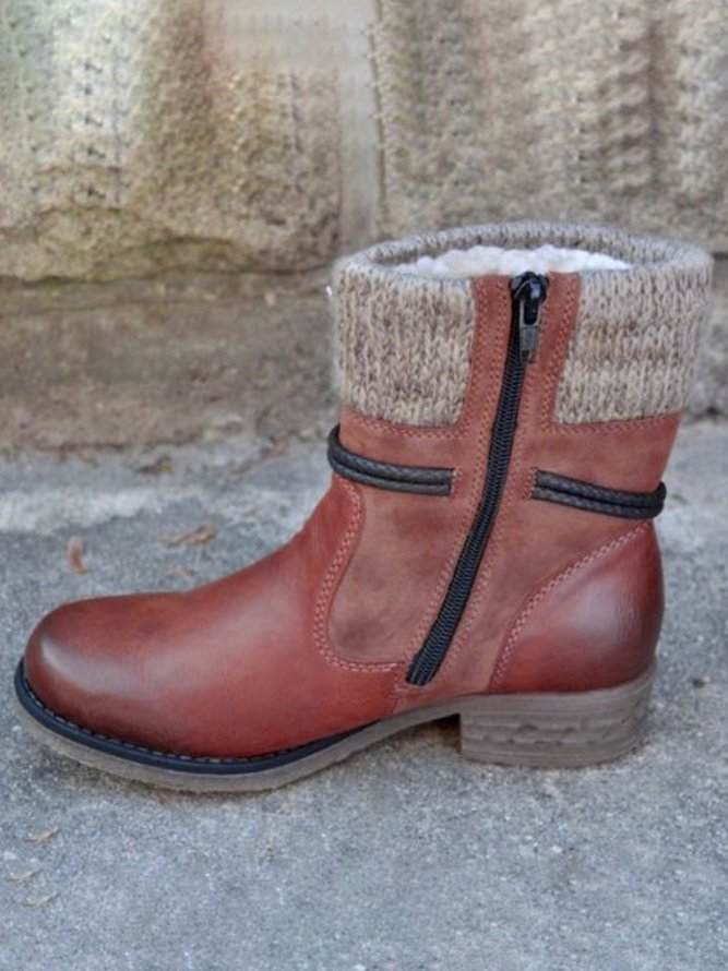 Tägliche Flache Stiefelette für Winter