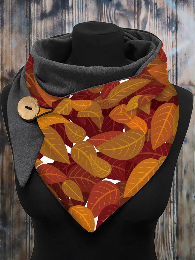 Ahornblatt Muster Print Dreieck Schal Herbst und Winter Kleider Matching