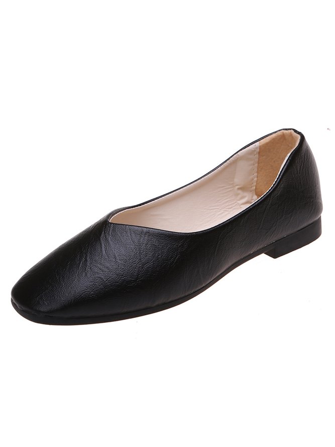Unifarben Einfach Textur Flach Schuhe