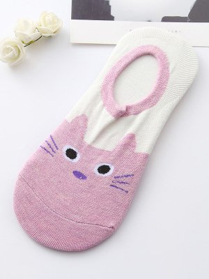 Lässig Baumwolle Katzenmuster Socken Täglich Pendler Kleider