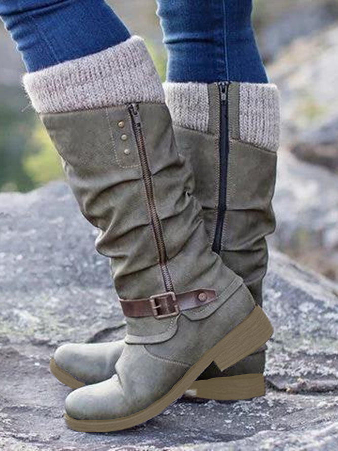 Täglich Leder Niedrig Stiefelette
