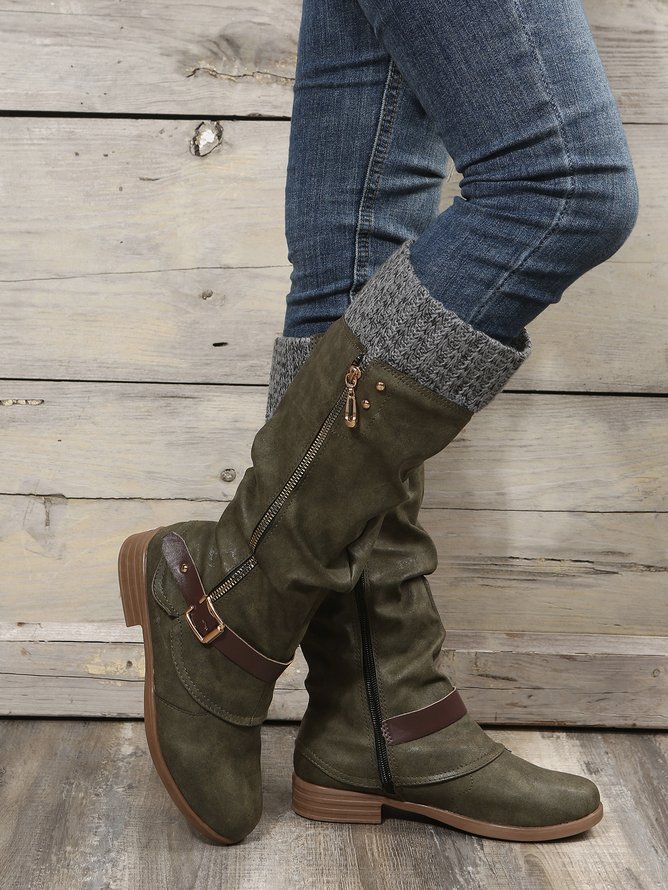 Täglich Leder Niedrig Stiefelette