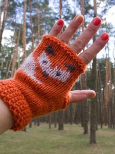 Fuchs Muster Gestrickt Hälfte Finger Handschuhe Tier Handgelenk Abdeckung Party Urlaub Weihnachten Dekorationen