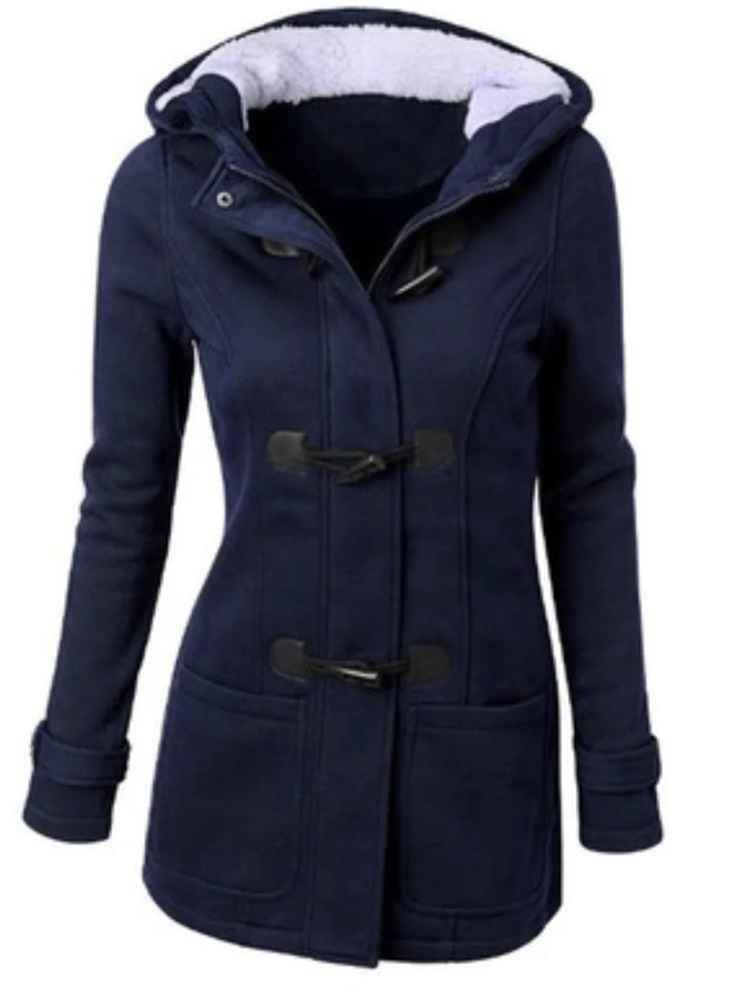 Basics Einfacher Mantel mit Kapuze in Regelmäßiger Passform