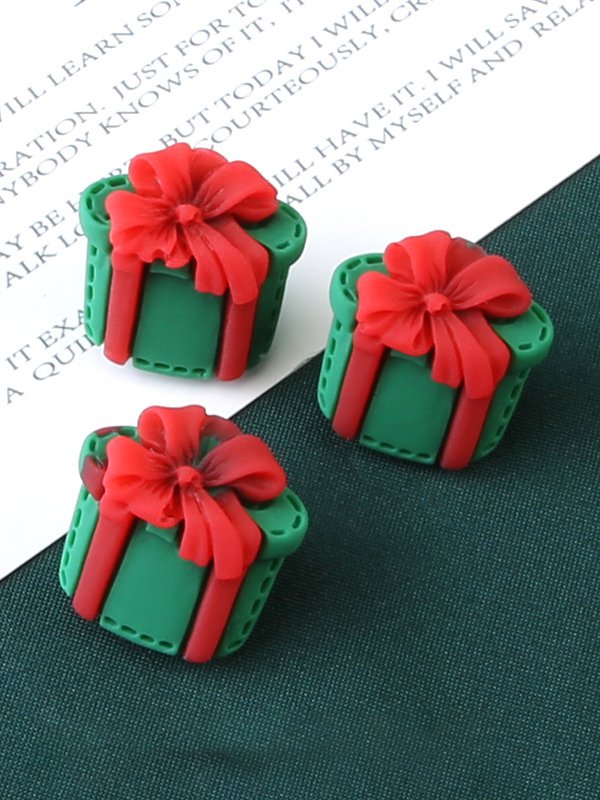 DIY Weihnachten Elch Weihnachtsmann Weihnachtsbaum Geschenk Box Muster Knöpfe Urlaub Kleider Zubehör