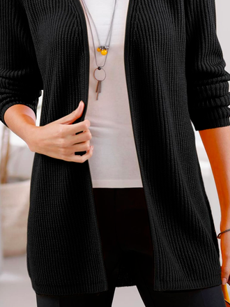 Lässig Weit Pullover Strickjacke
