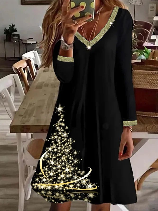 Weit Lässig Weihnachten Kleid