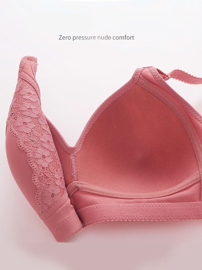 Strass Spitze  BH Push-up Bügellos Große Größen Noracora