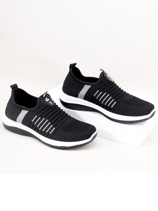 Atmungsaktiv Textil Slip On Sport Sneakers