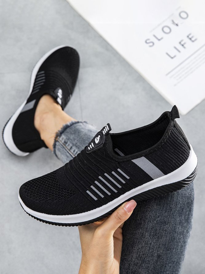 Atmungsaktiv Textil Slip On Sport Sneakers