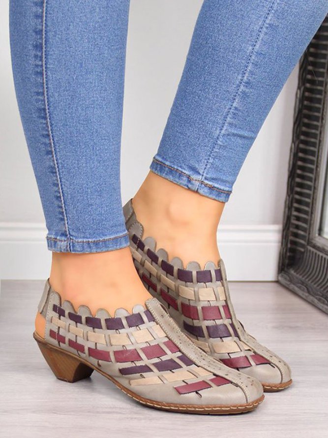 Retro Weben Inlay Block Pumps