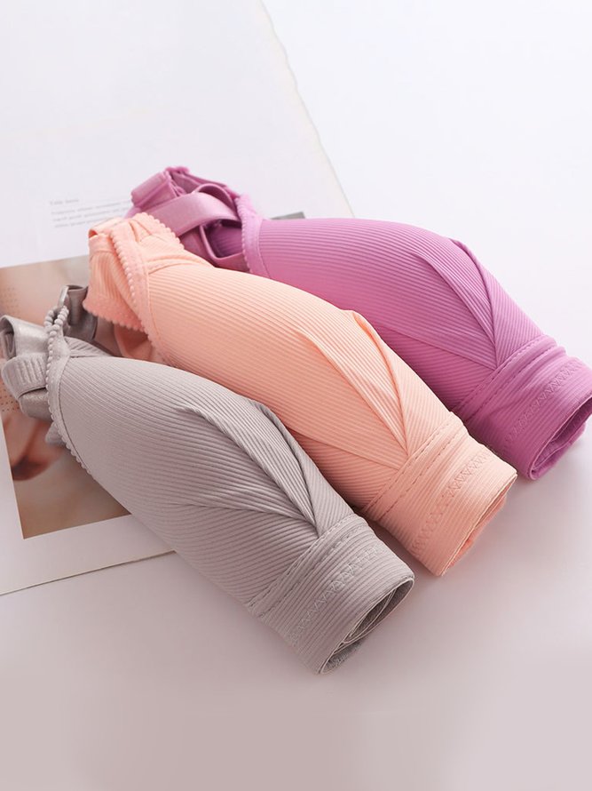 Push-up Weich Vorderseite Knopf Nein Draht BH Große Größen