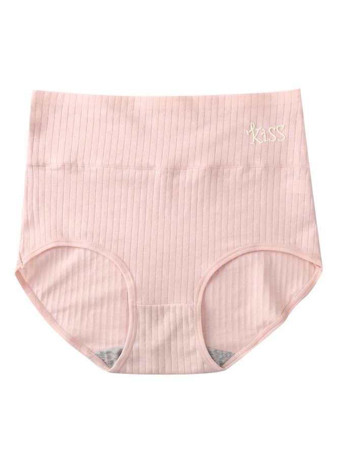 Damen Baumwolle Atmungsaktiv antibakteriell Hohe Taille Slips