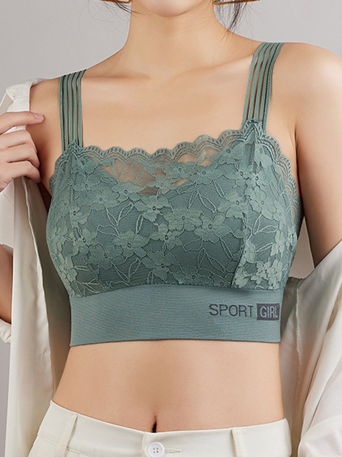 Spitze Weich Bequem Atmungsaktiv Nein stehlen Rand Tanktop BH
