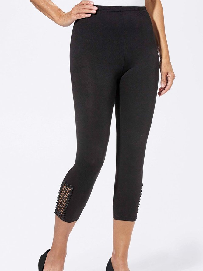 Unifarben Jersey Lässig Fest Leggings
