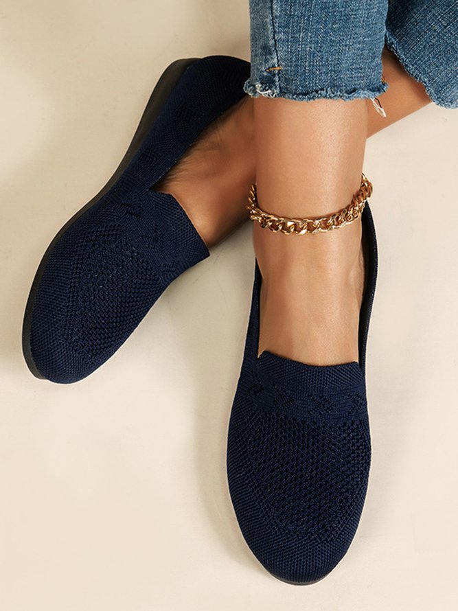 Damen Atmungsaktiv Textil Flach Schuhe