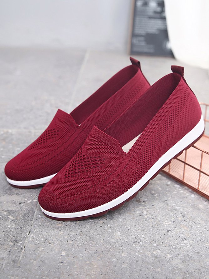 Weich Bequem Leicht Flyknit Slip-On Sneakers