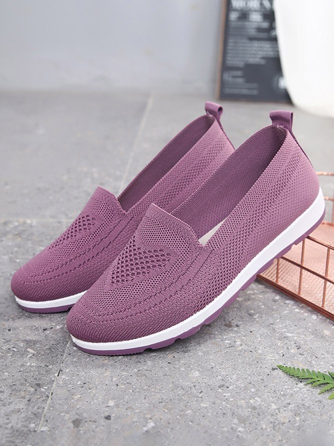 Weich Bequem Leicht Flyknit Slip-On Sneakers