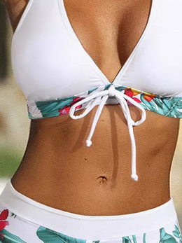 Urlaub V-Ausschnitt Pflanzen Bikini