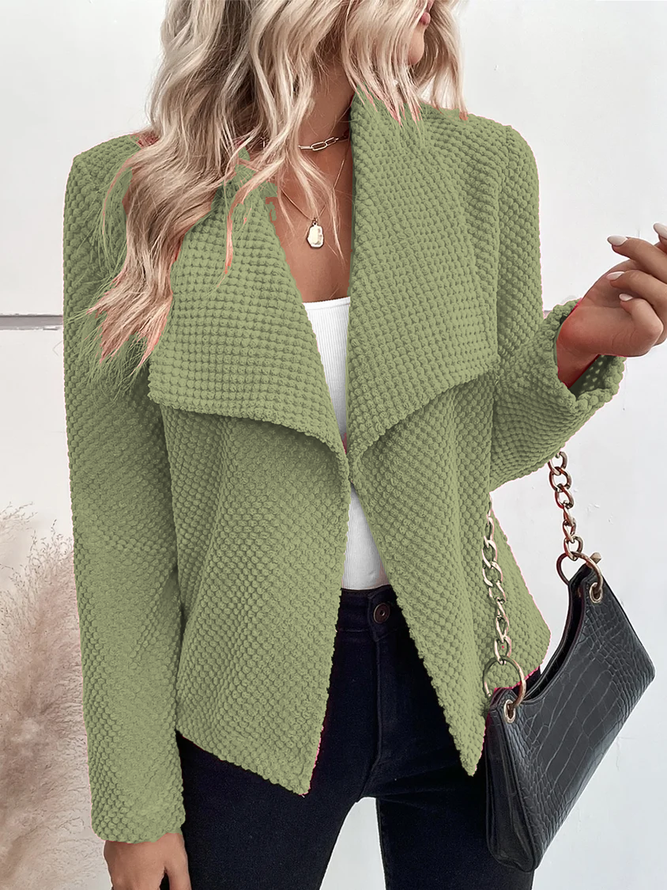 Schalkragen Lässig Jacke