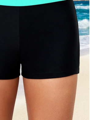 Farbblock Print Lässig Bikini Unterseite