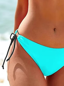 Print Lässig V-Ausschnitt Abstrakt Bikini