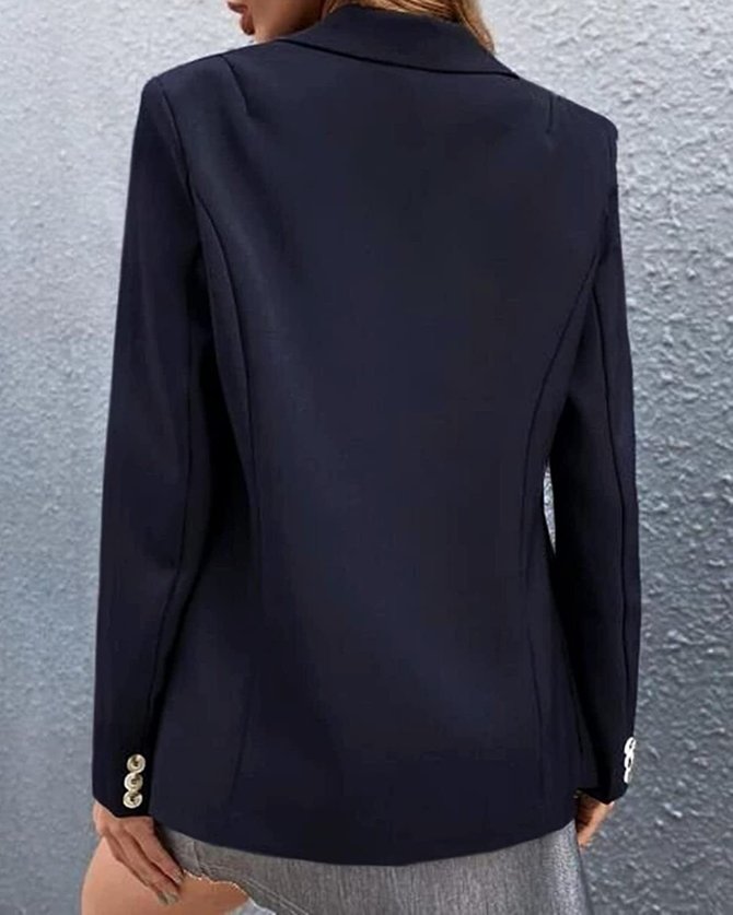 Lässig Regelmäßige Passform Schalkragen Blazer