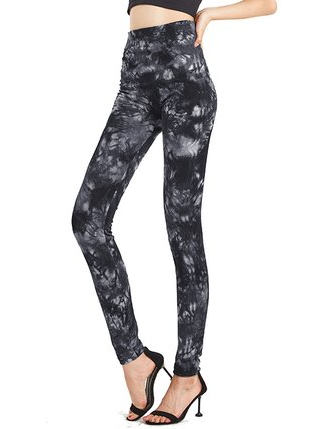 Lässig Batik Hohe Taille Knöchelhose Legging