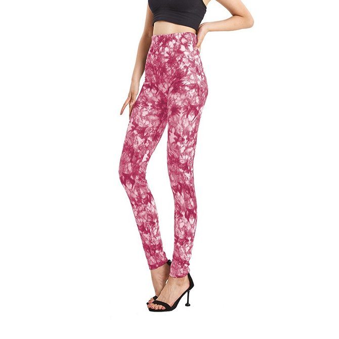 Lässig Batik Hohe Taille Knöchelhose Legging