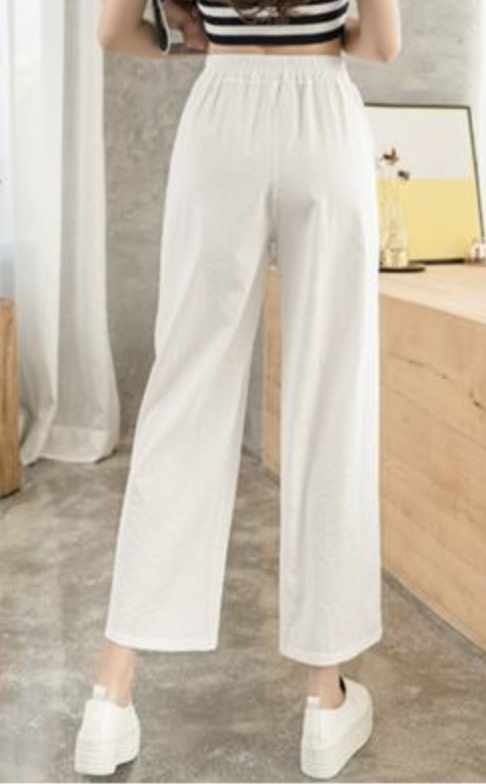 Lässig Unifarben Knöchelhose Tunnelzug Hose