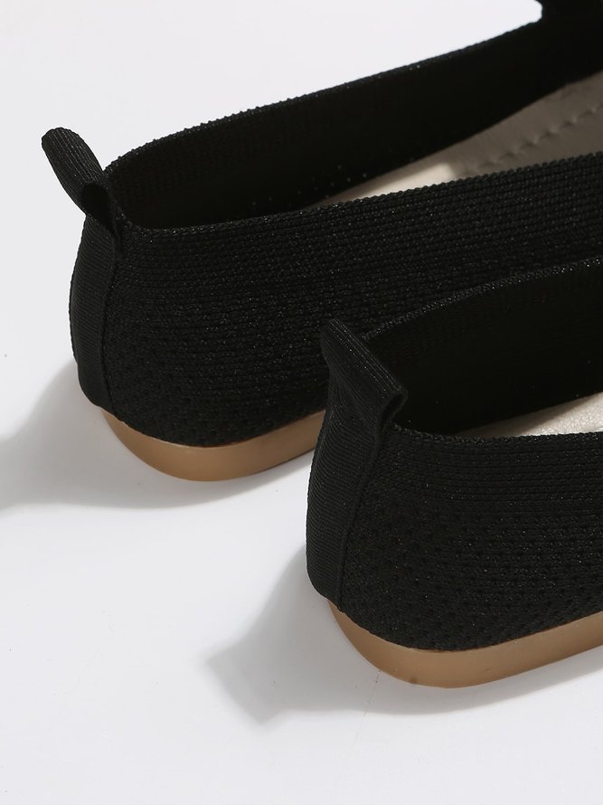Lässig Unifarben Atmungsaktiv Slip On Niedrig Schuhe mit tiefem Mund Ausgehöhlt