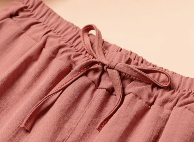 Lässig Unifarben Knöchelhose Tunnelzug Hose