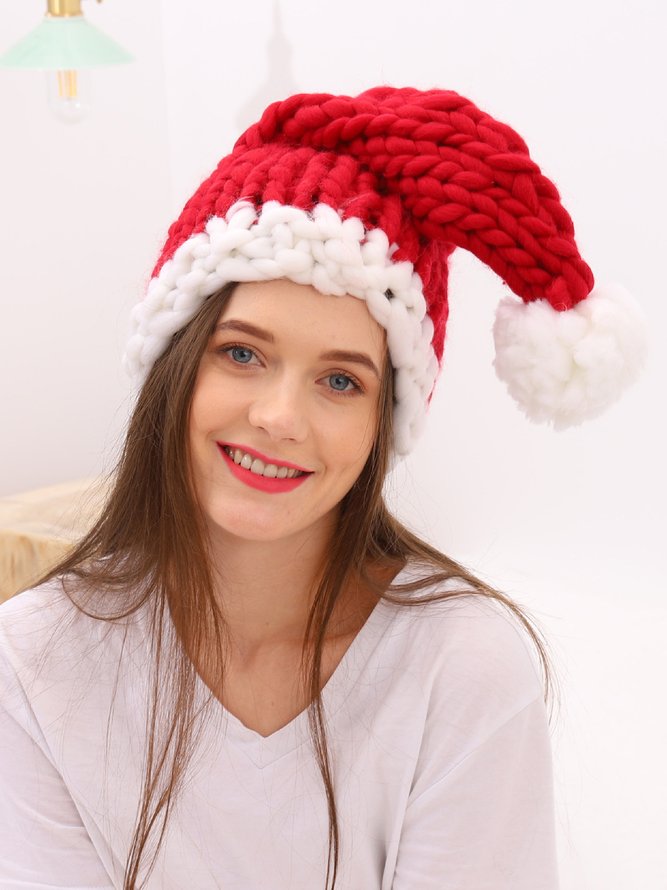 Unisex Geflochten Weihnachten Weihnachtsmann Hut