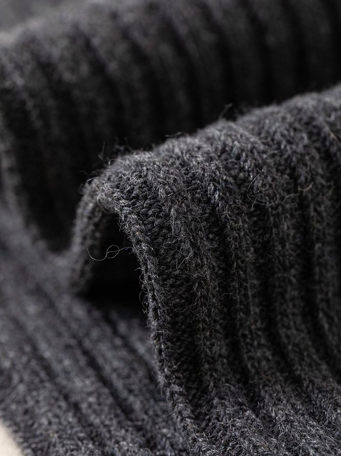 1 Paar Damen Hochelastisch Bequem Wollmischung Overknee-Socken