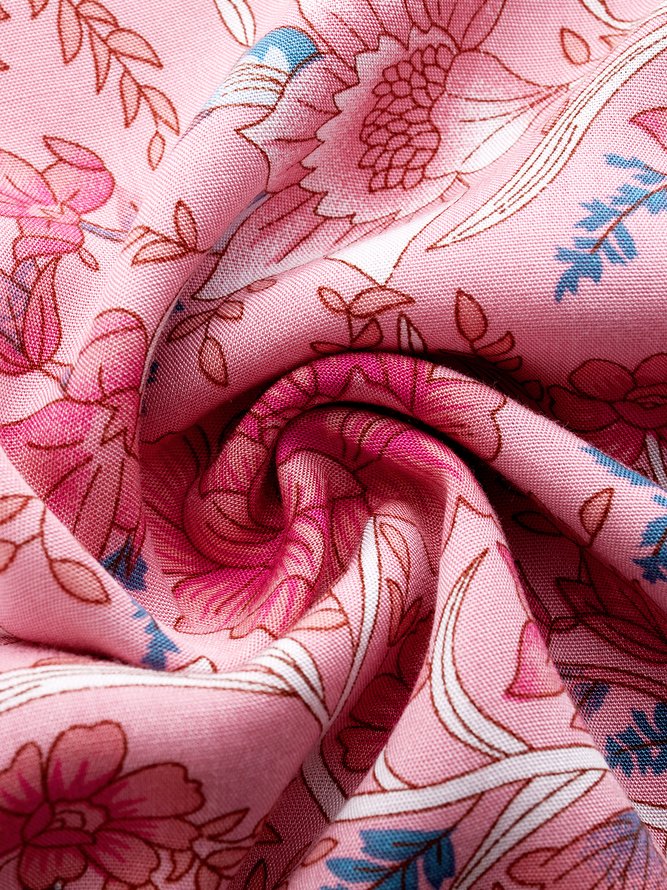 Böhmisches Kleid Lässiges Sommerkleid mit V-Ausschnitt Noracora