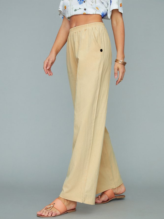Reine Farbe Hose Lässiges Design Noracora