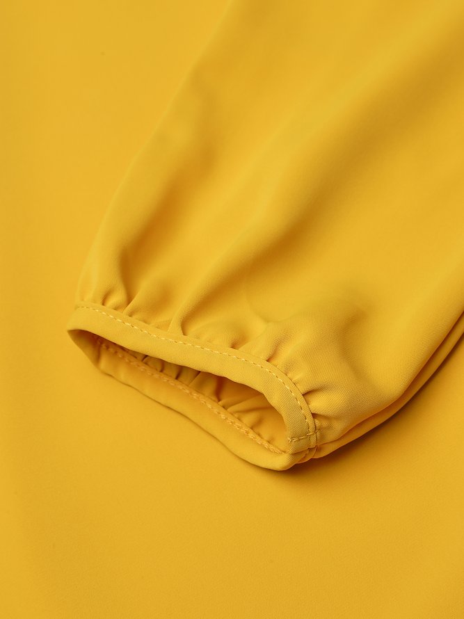 Rundhals Schwarz Damen Sommer Kleider Normal Täglich Lässig Unifarben Kleider